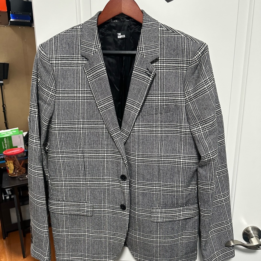 Men’s checkered houndstooth blazer
